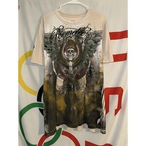 Vintage Y2K Remetee T Shirt 2XL Skull Grunge Graphic Tee